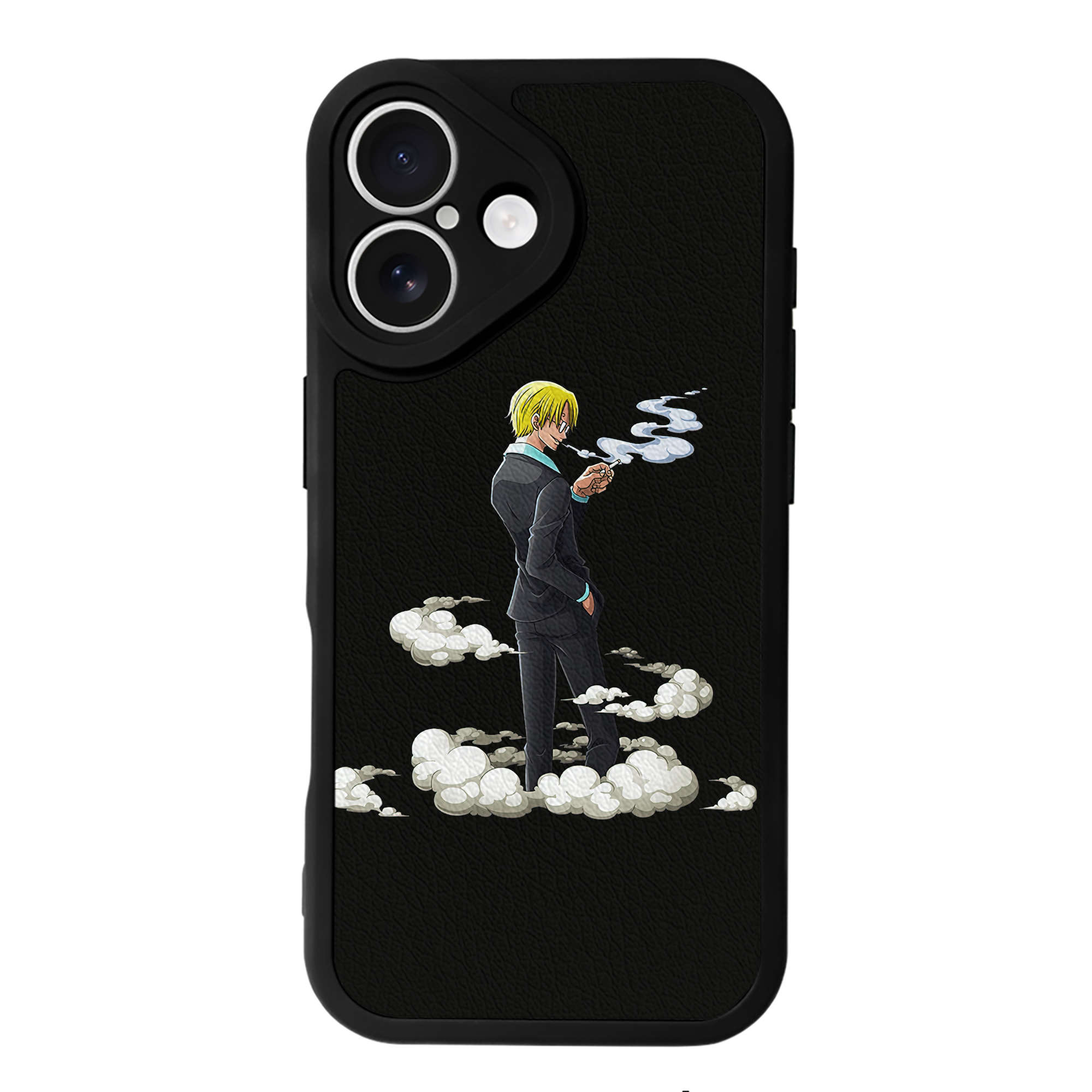 （画像用） ワンピース サンジ ONE PIECE Sanji 【iPhone 16シリーズ対応】シリコンスマホケース（レザー調） 材質：シリコン